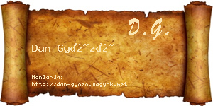 Dan Győző névjegykártya